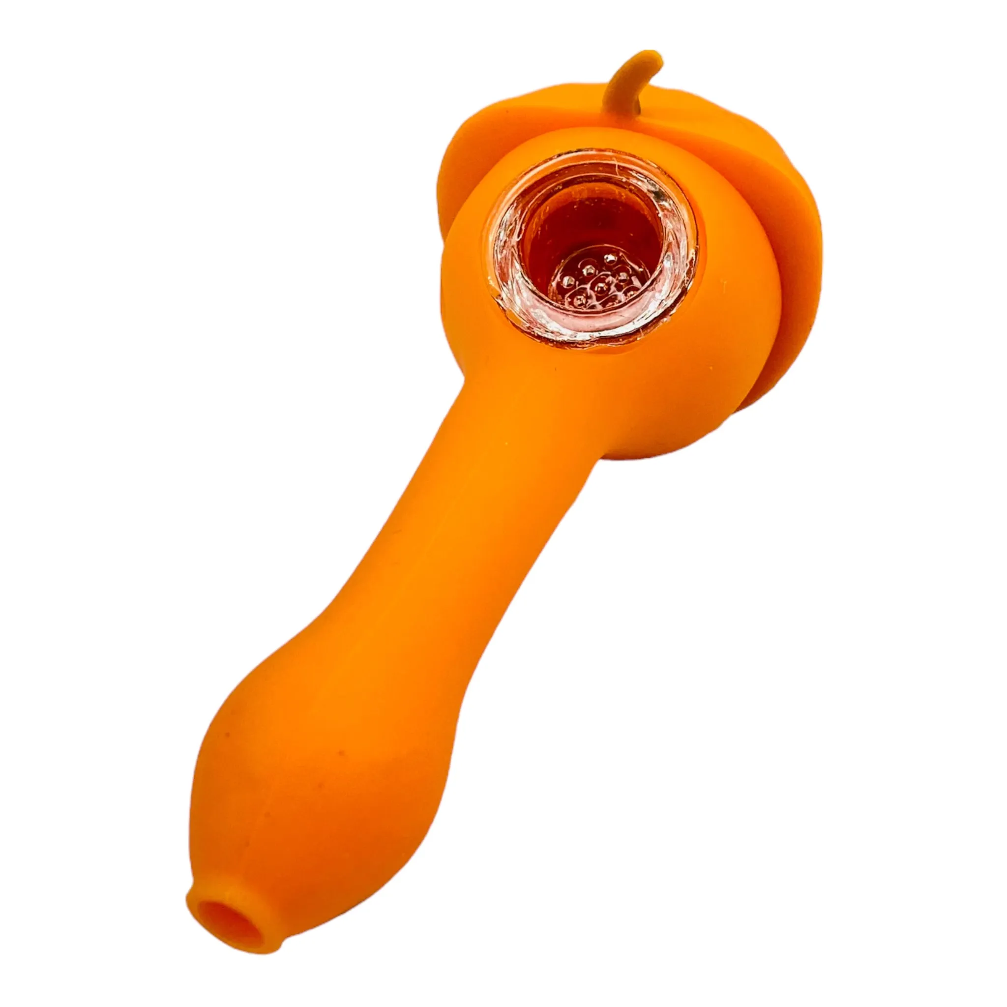 Silicone Jack-o'-lantern Hand Pipe With Multi Hole Bowl