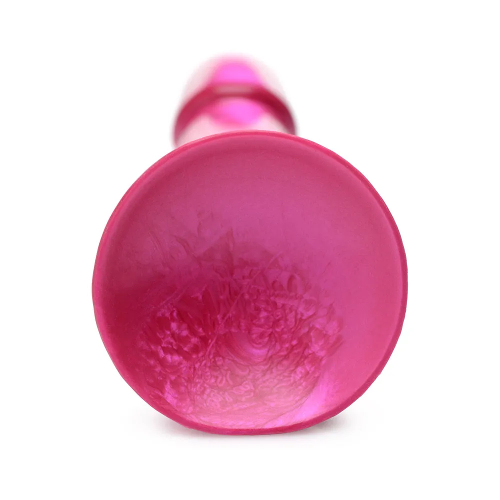 Simply Sweet 7 in. Metallic Silicone Dildo Pink