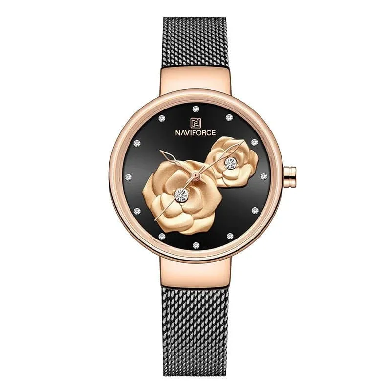 Steel Mesh Women's Watch - Shock Resistant, Water Resistant, Quartz Movement