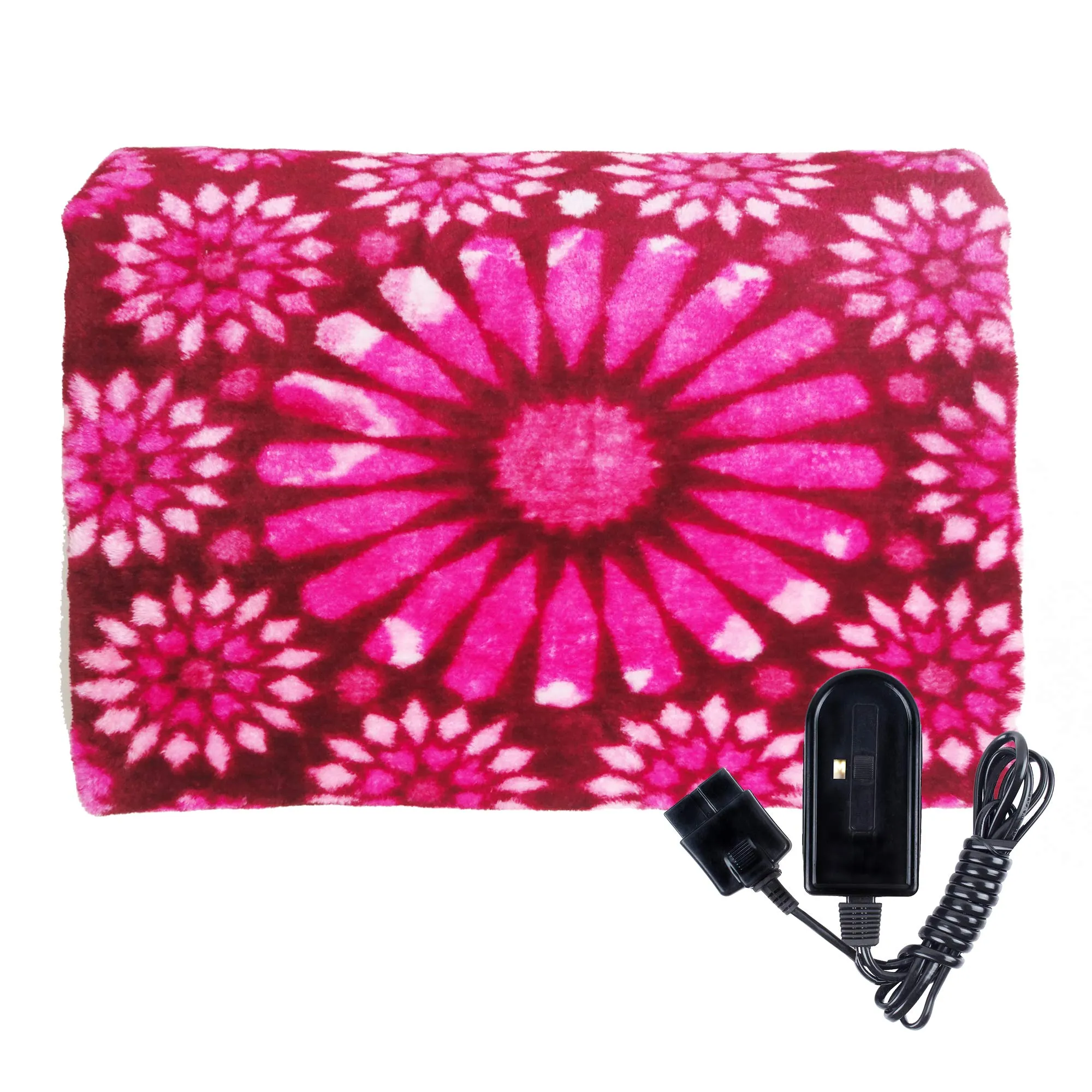 Winter Care Single Bed Electric Under Blanket (Floral Print Pink, 36" X 60")