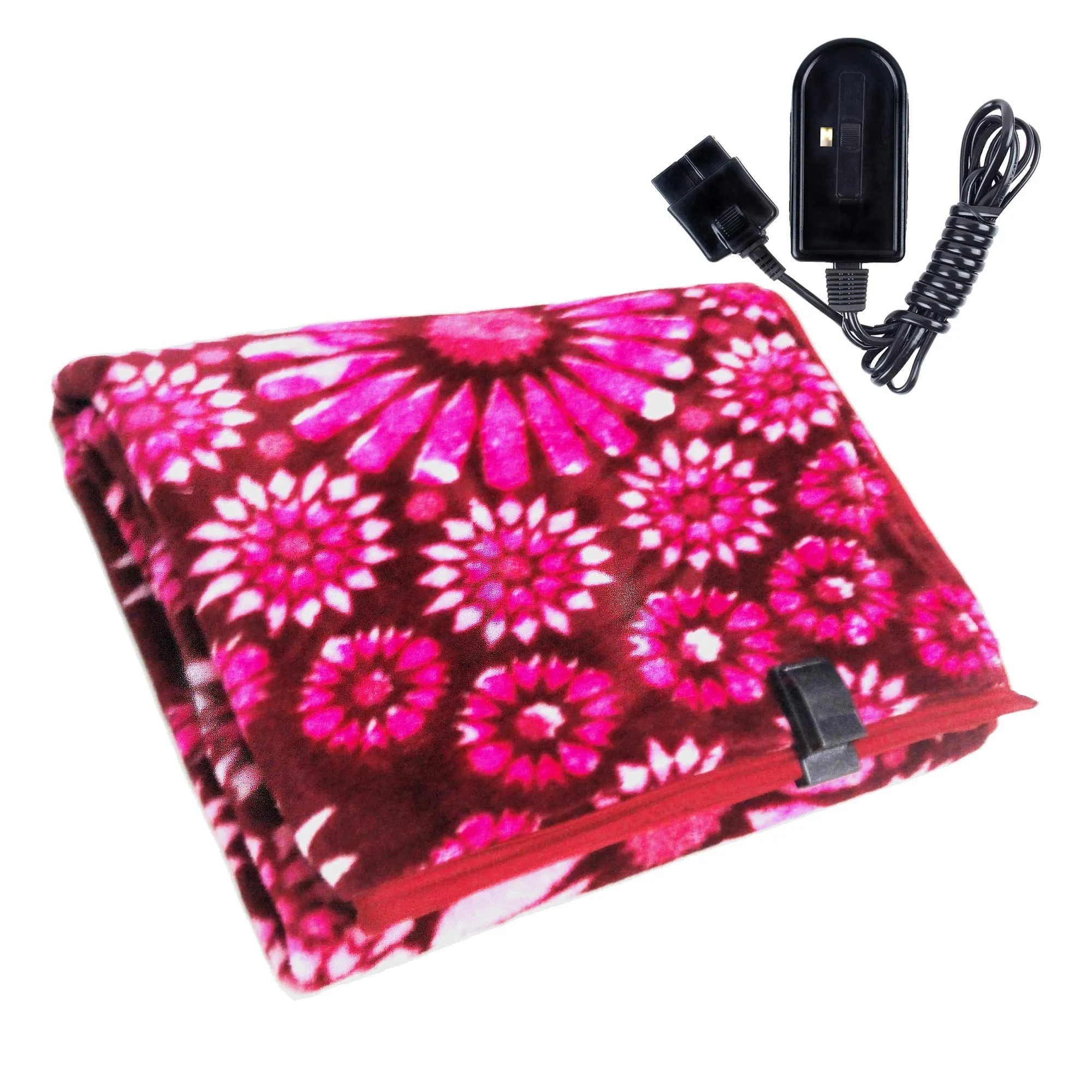 Winter Care Single Bed Electric Under Blanket (Floral Print Pink, 36" X 60")